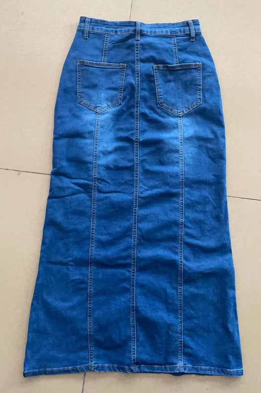 Denim Maxi Skirt