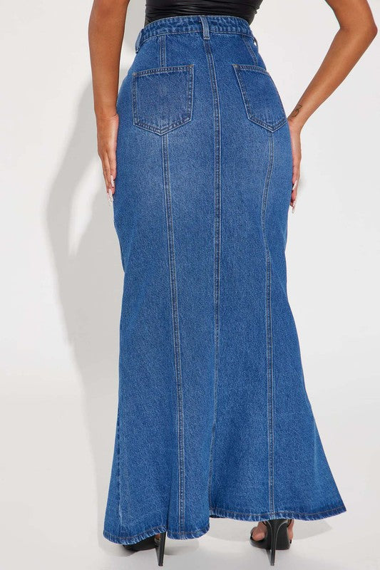 Denim Maxi Skirt