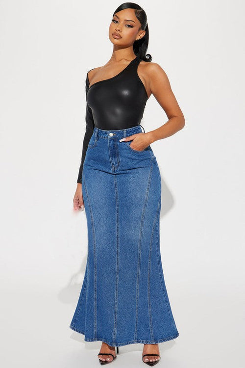 Denim Maxi Skirt