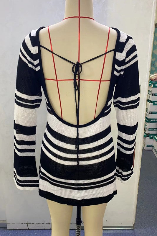 Knit Mini Dress- Long Sleeves