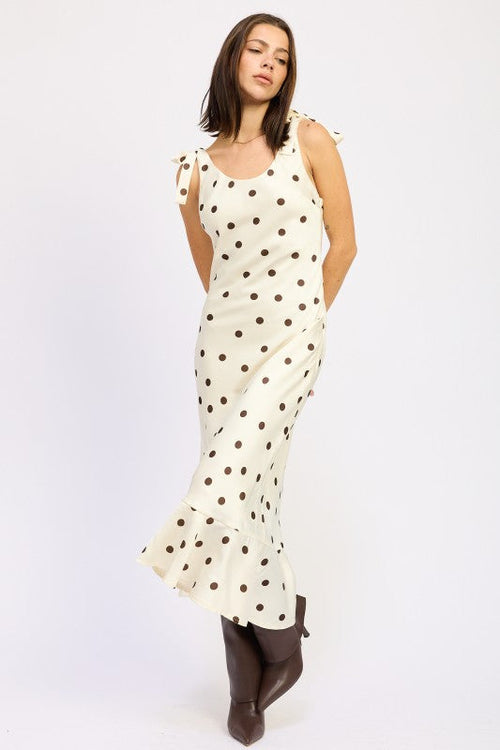 MERMAID MAXI DRESS WITH SHOULDER TIE
