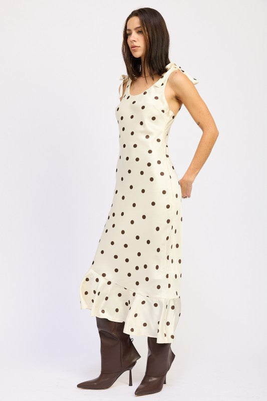 MERMAID MAXI DRESS WITH SHOULDER TIE