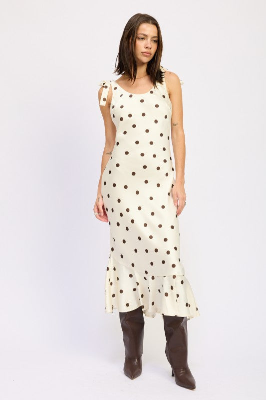 MERMAID MAXI DRESS WITH SHOULDER TIE