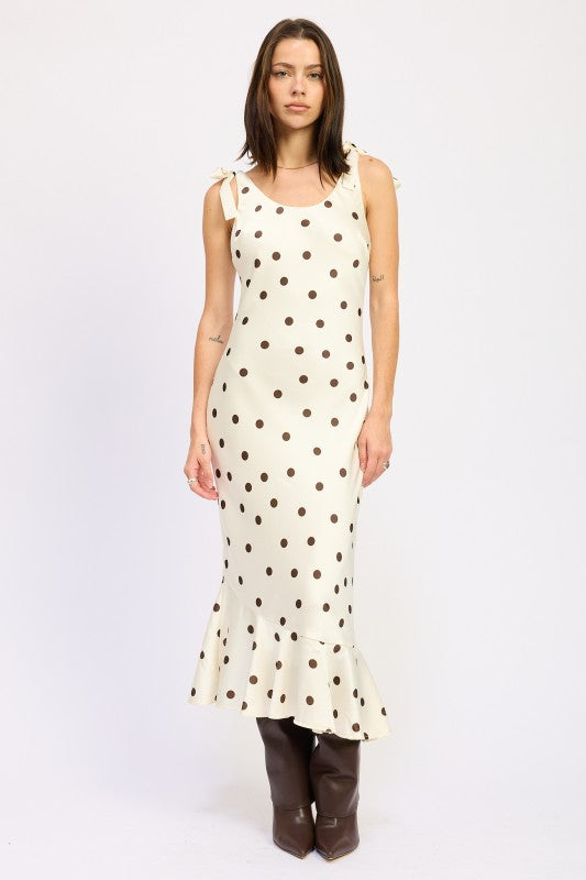 MERMAID MAXI DRESS WITH SHOULDER TIE
