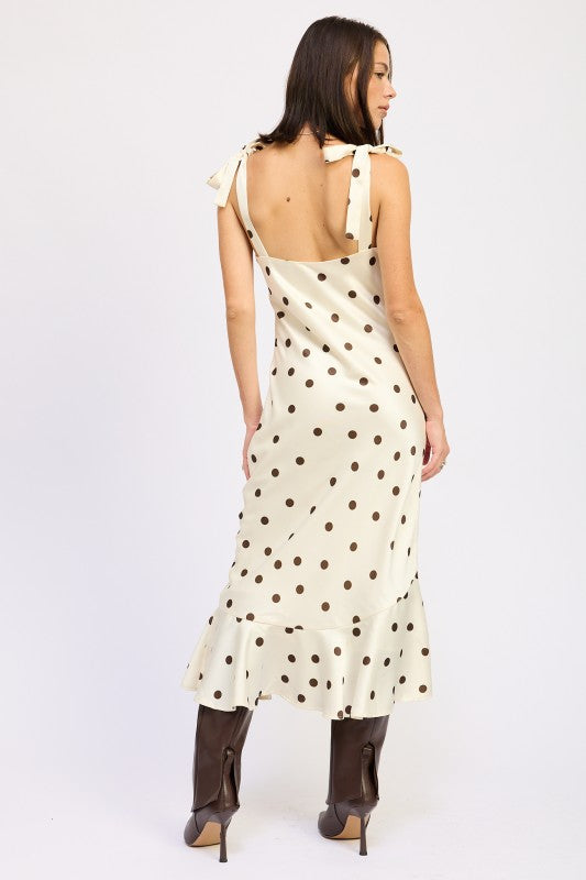 MERMAID MAXI DRESS WITH SHOULDER TIE