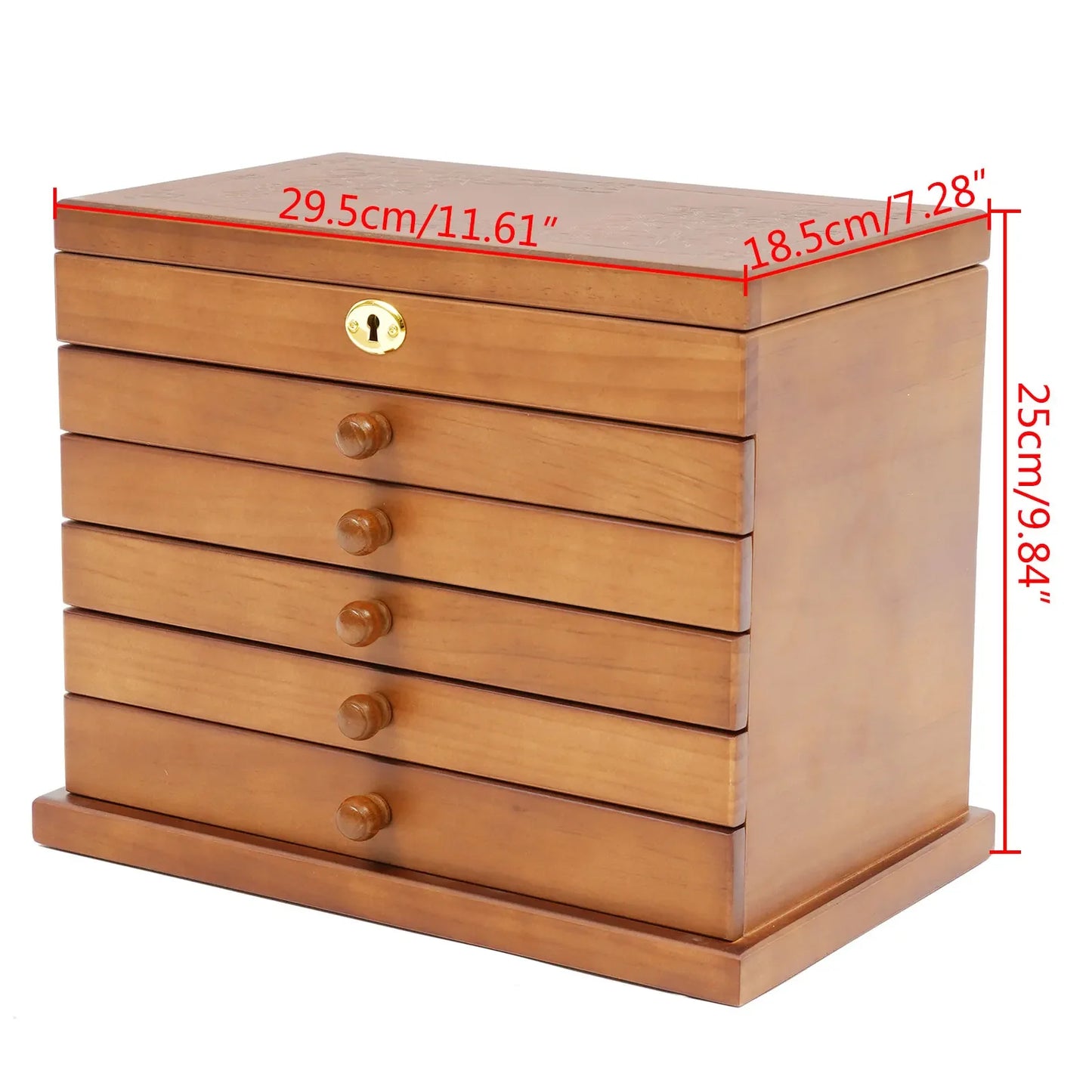 Jewelry Box with 6 Drawers