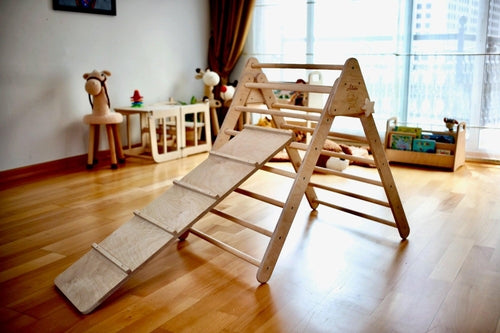Montessori Climbing Set (3 Pieces)| Triangle, Climbing Arch & Ramp