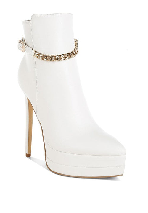 Chain Detail Platform Stiletto Boots