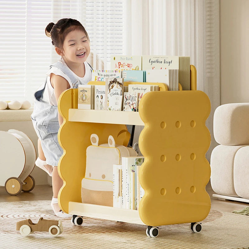 Adjustable Kids Bookshelf - 200LBS Capacity Floor-Standing Organizer for Toys/Books, Eco ABS Plastic Children's Bookshelf