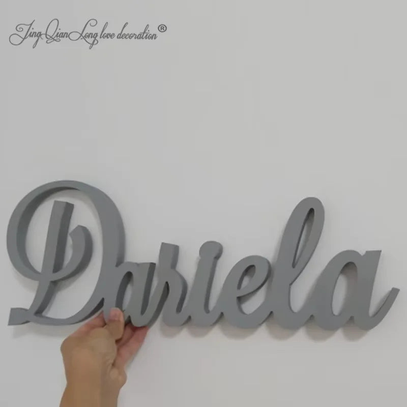 Custom Wood Name Sign, Laser Cut Signage, Wedding Name, Nursery Baby Decor