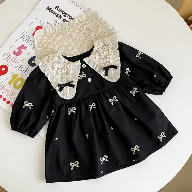 Butterfly Collar Baby Girl Dress