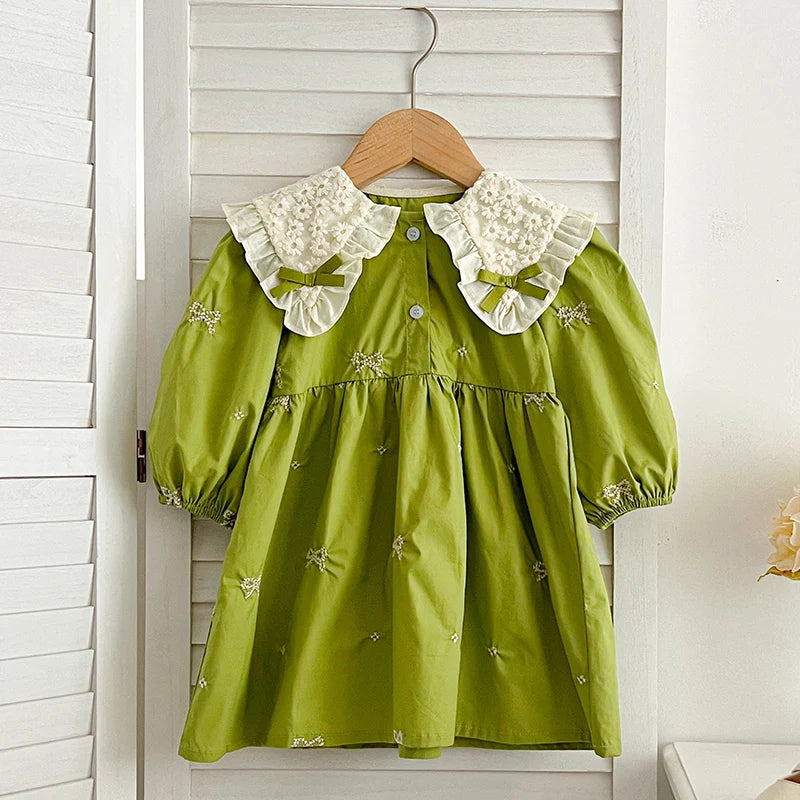 Butterfly Collar Baby Girl Dress