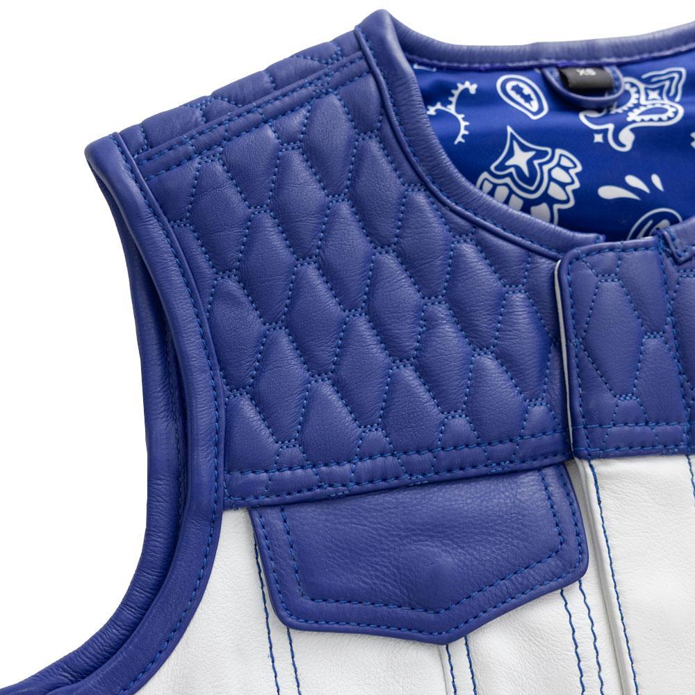 Cobalt Cowhide Leather Vest