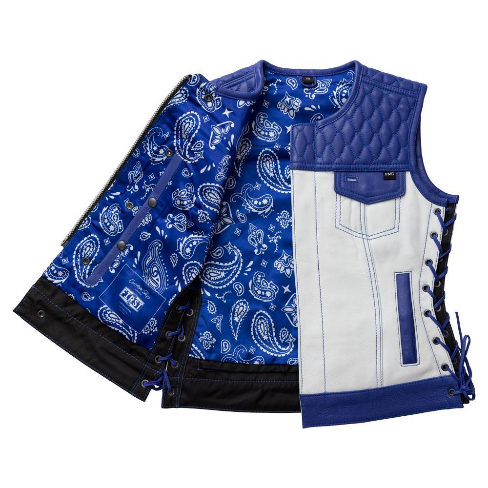 Cobalt Cowhide Leather Vest