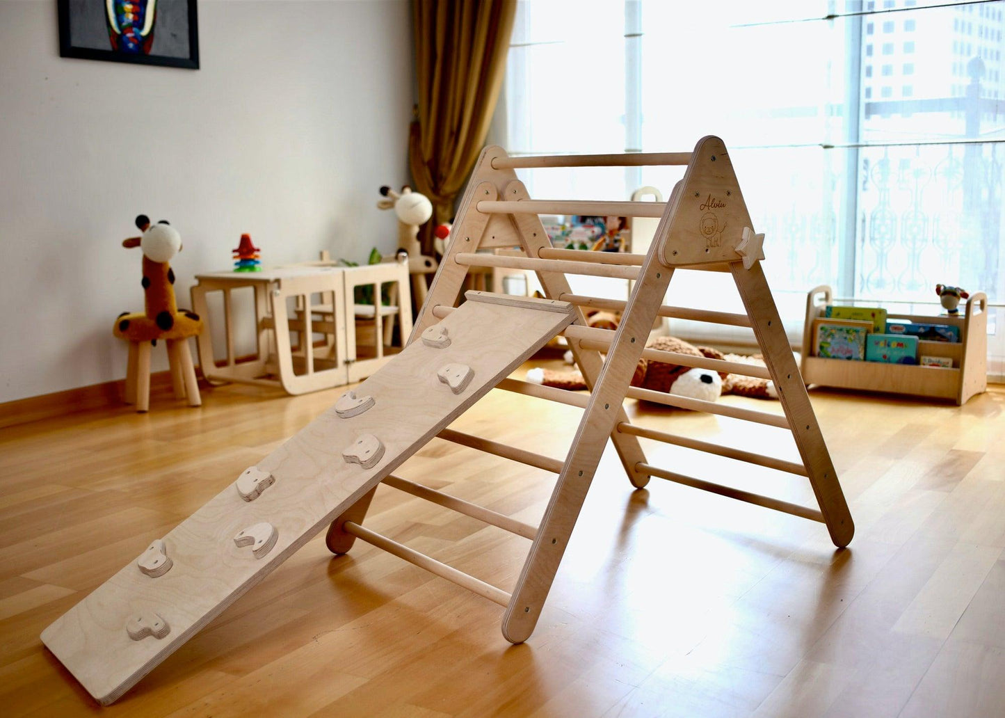Montessori Climbing Set (3 Pieces)| Triangle, Climbing Arch & Ramp