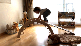 Montessori Climbing Set (3 Pieces)| Triangle, Climbing Arch & Ramp