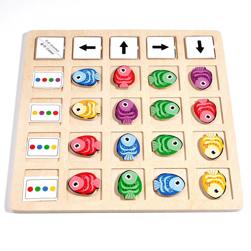 Children's Wooden Montessori Toys Kids Logical Thinking Training