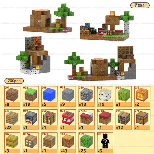 Magnetic Building Blocks Mine World Magnet Cube Set STEM Montessori