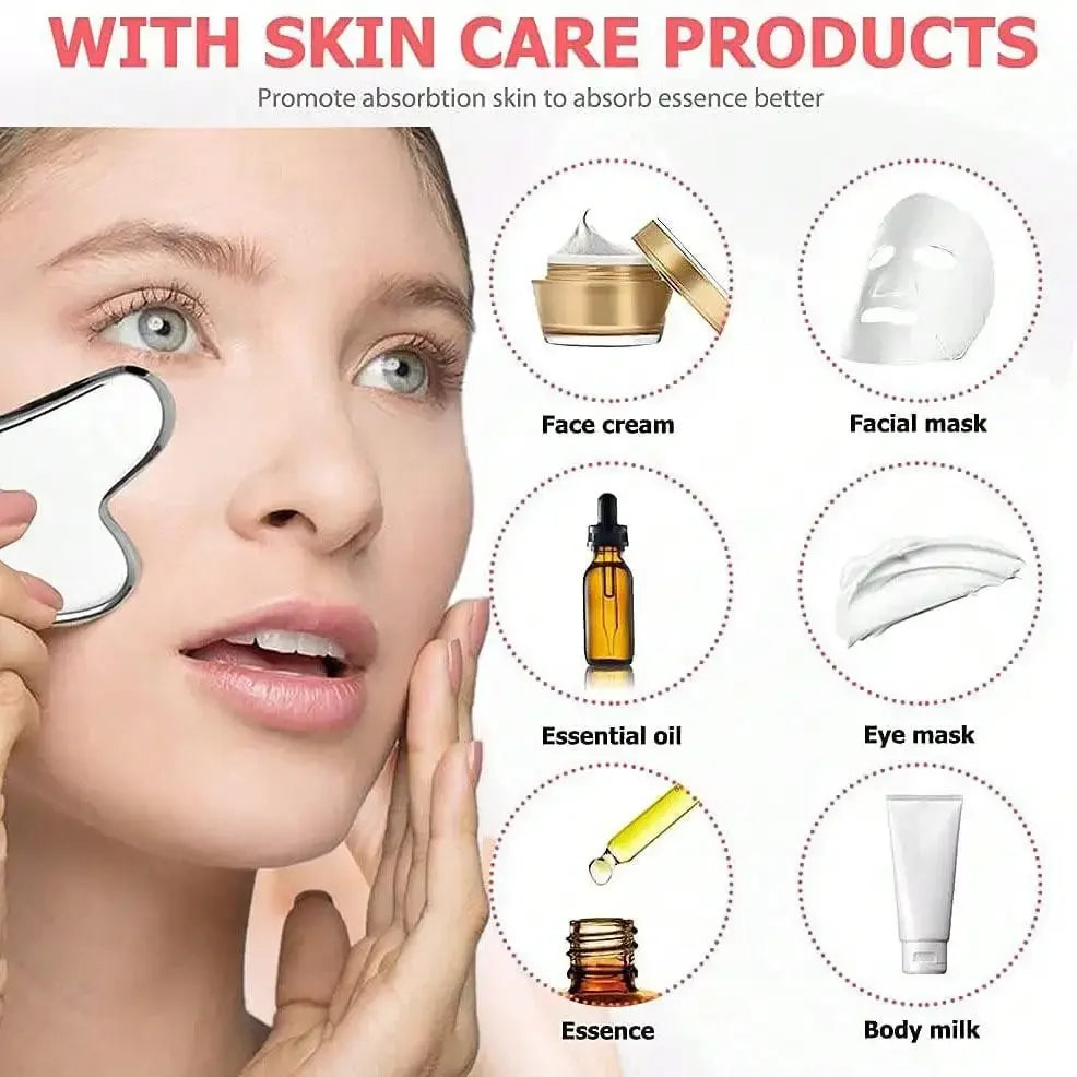 304 Stainless Steel Gua Sha Facial Tools Face Massage Tools Smooth