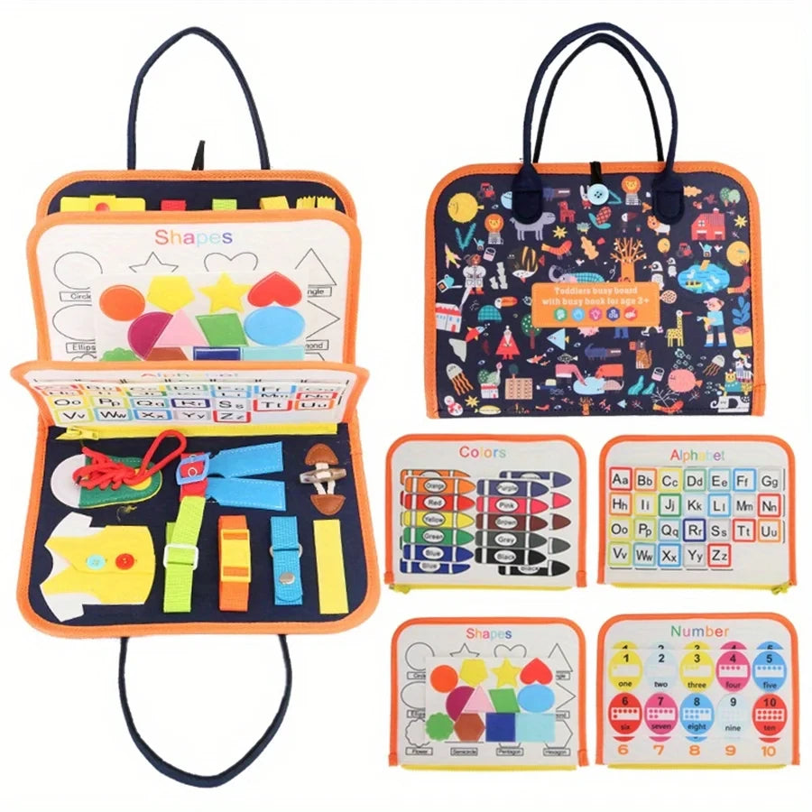 Busy Board Montessori Toys Gifts, Sensory Toys,Educational Travel
