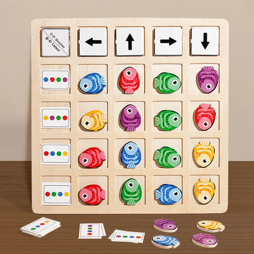 Children's Wooden Montessori Toys Kids Logical Thinking Training