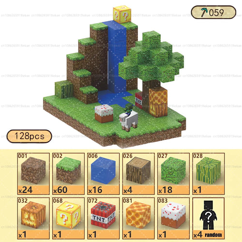 Magnetic Building Blocks Mine World Magnet Cube Set STEM Montessori