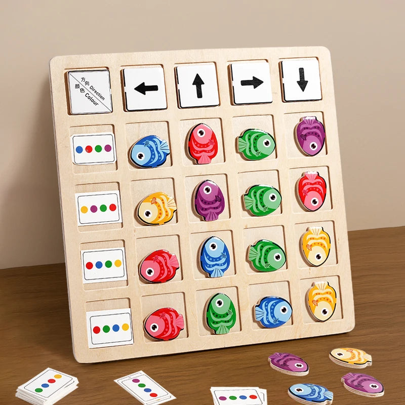 Children's Wooden Montessori Toys Kids Logical Thinking Training