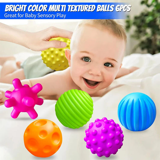 Textured Balls for Baby Sensory Play 6-12 Months