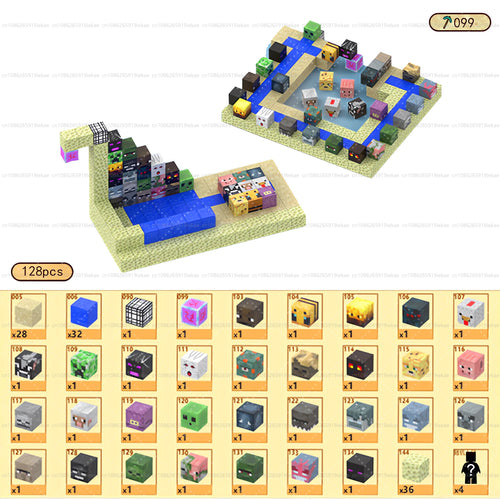 Magnetic Building Blocks Mine World Magnet Cube Set STEM Montessori