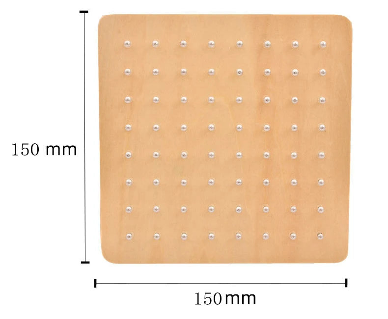Montessori Wooden Geometry Puzzle Nail Board Math
