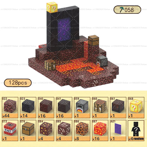 Magnetic Building Blocks Mine World Magnet Cube Set STEM Montessori