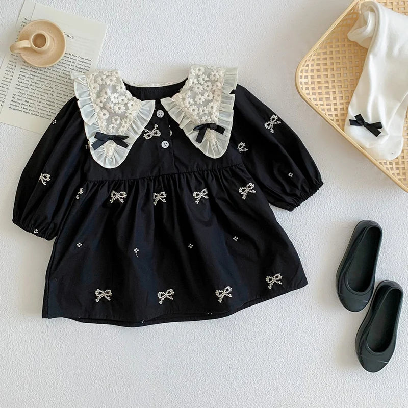 Butterfly Collar Baby Girl Dress