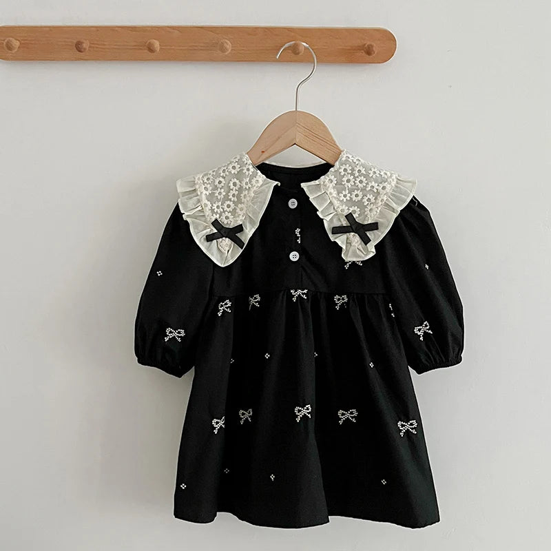 Butterfly Collar Baby Girl Dress