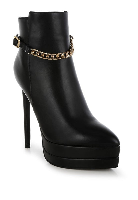 Chain Detail Platform Stiletto Boots