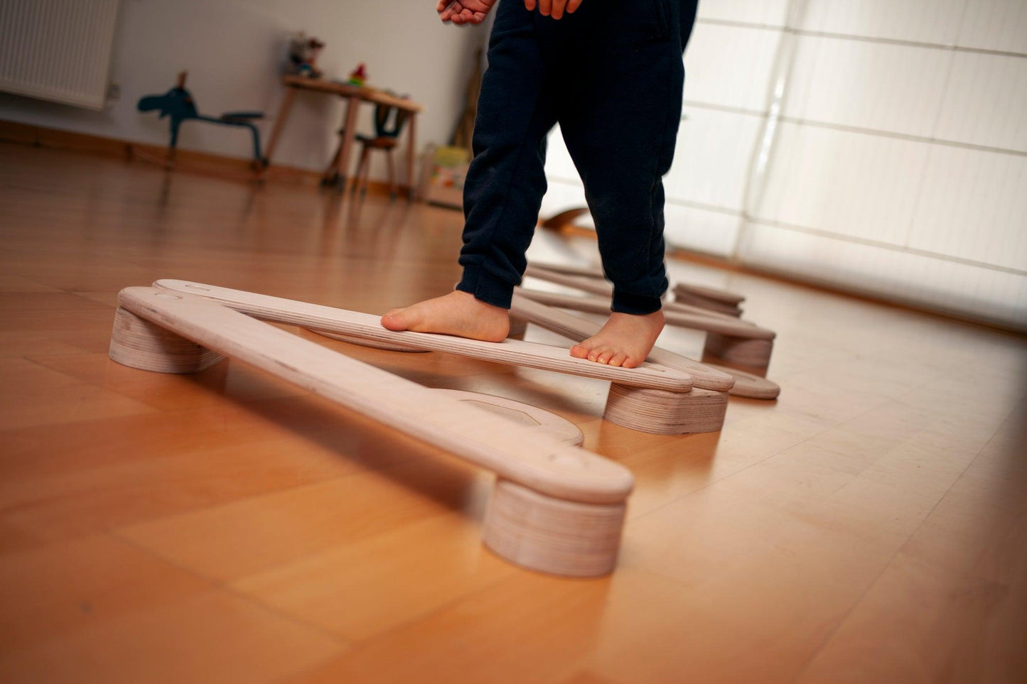 Circular Wooden Balance Beam Set | Montessori