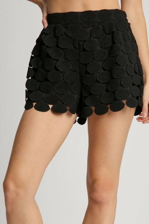 Full Size Polka Dot Lace Shorts Plus Size