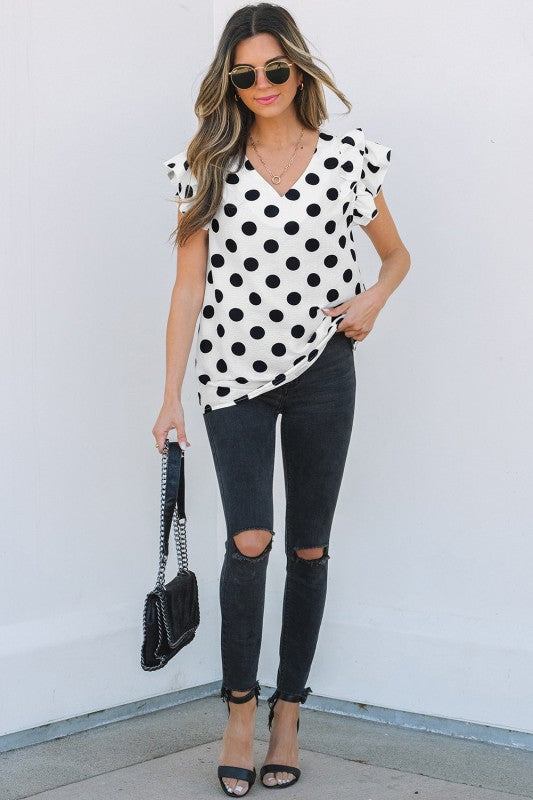 polka dot top