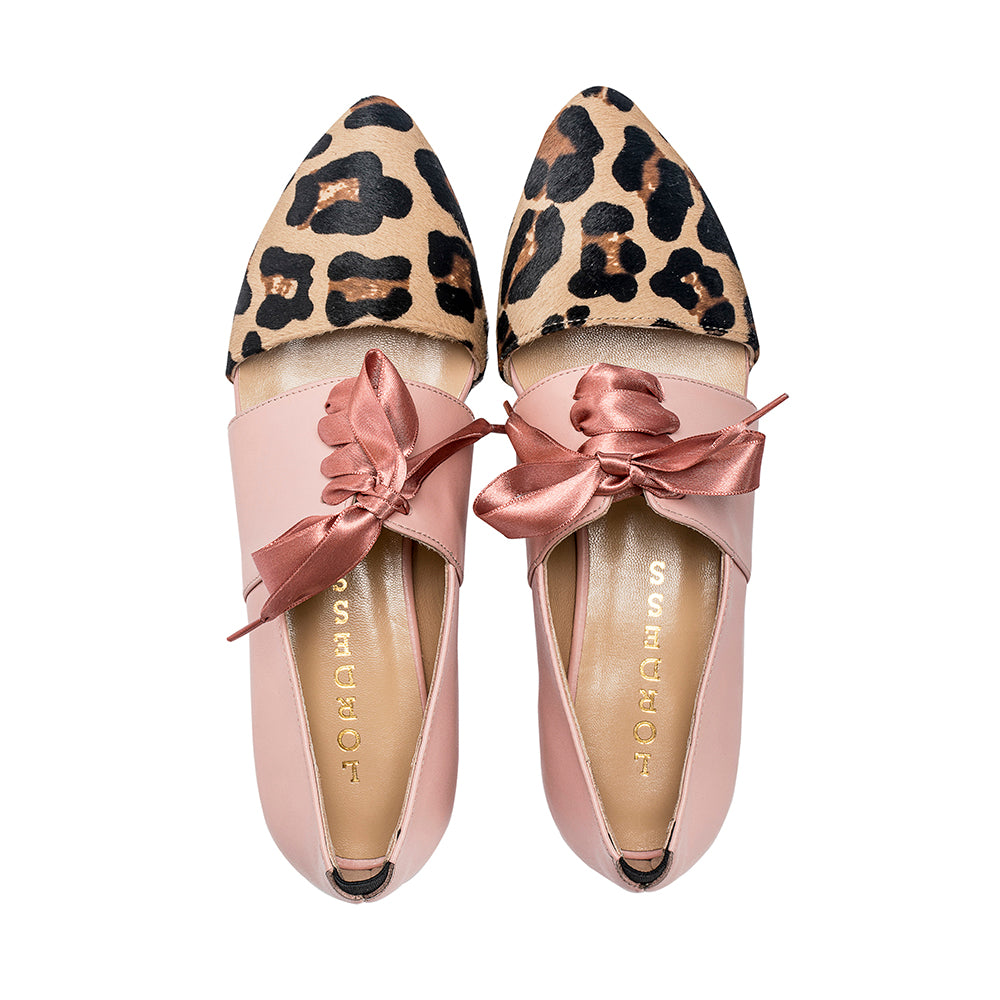 Calf Hair Leather Flat Shoes