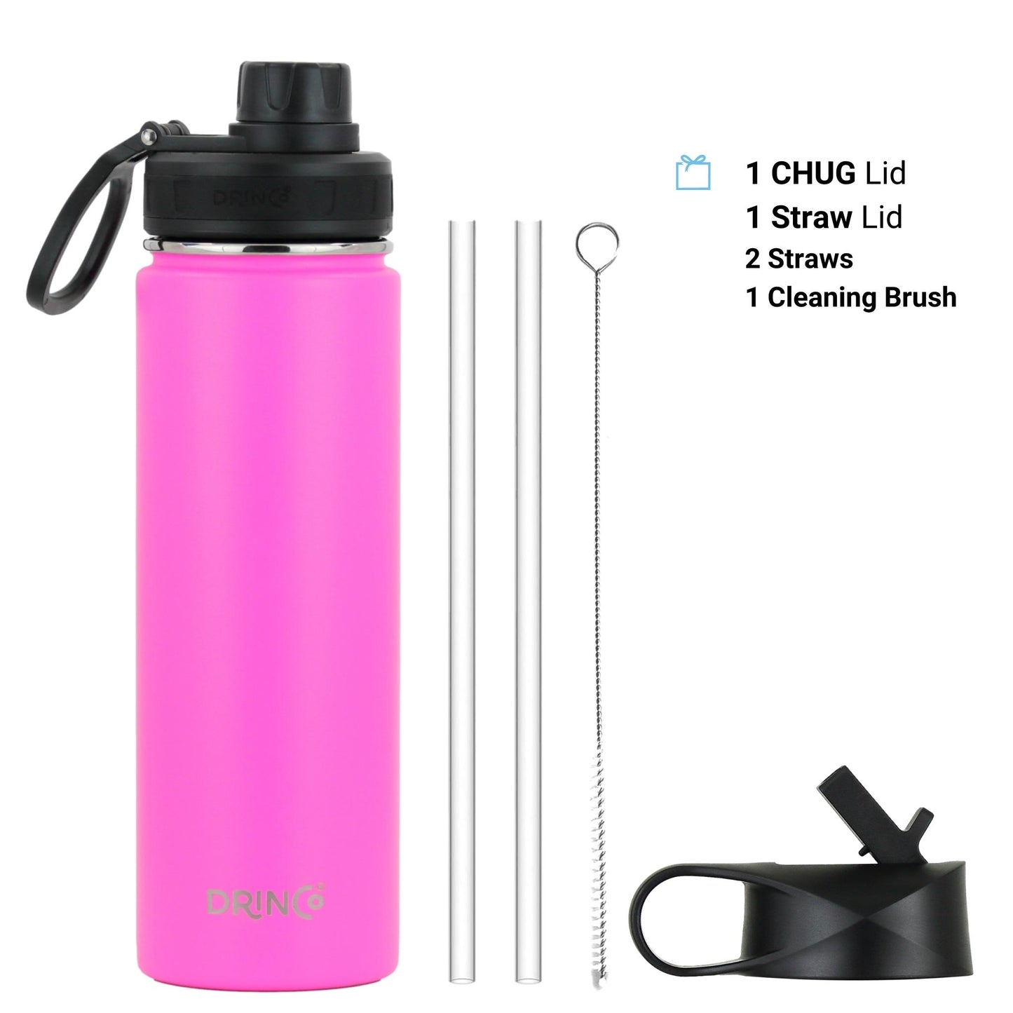 22oz Stainless Steel Sport Water Bottle - Island Pink
