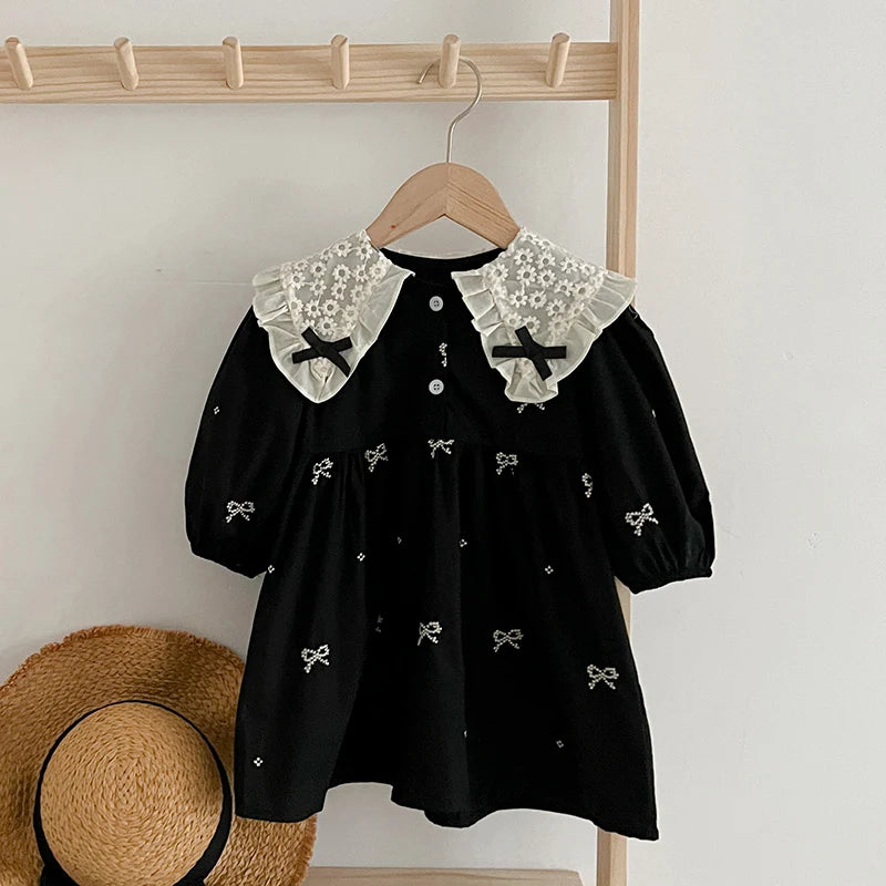 Butterfly Collar Baby Girl Dress
