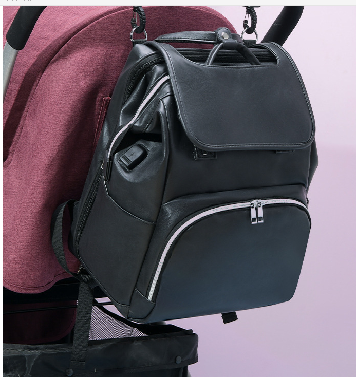 Leather Diaper Bag Baby Mummy Maternity Bag