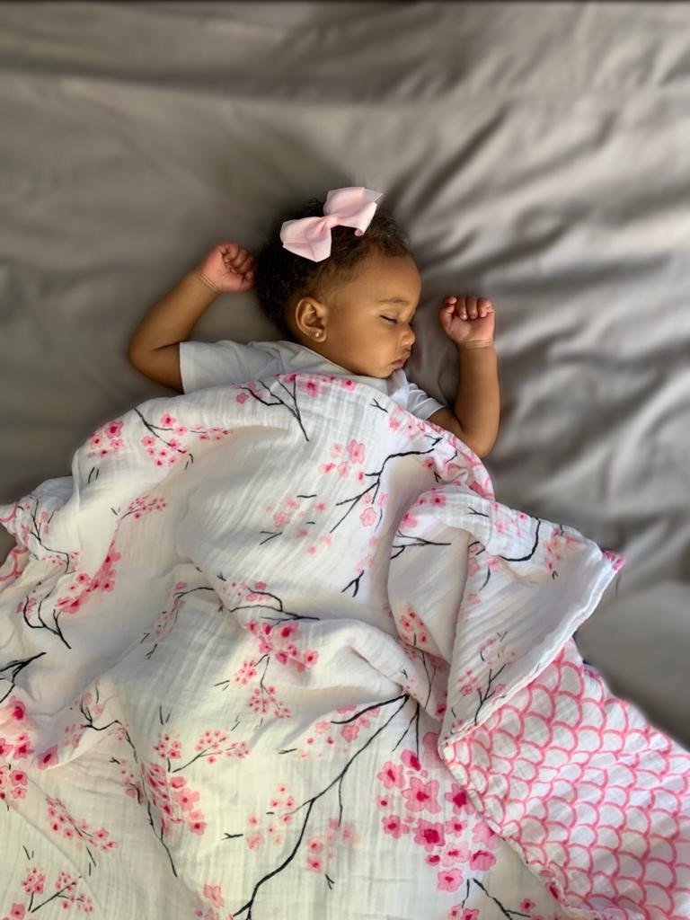 Organic Snug Blanket Cherry Blossom