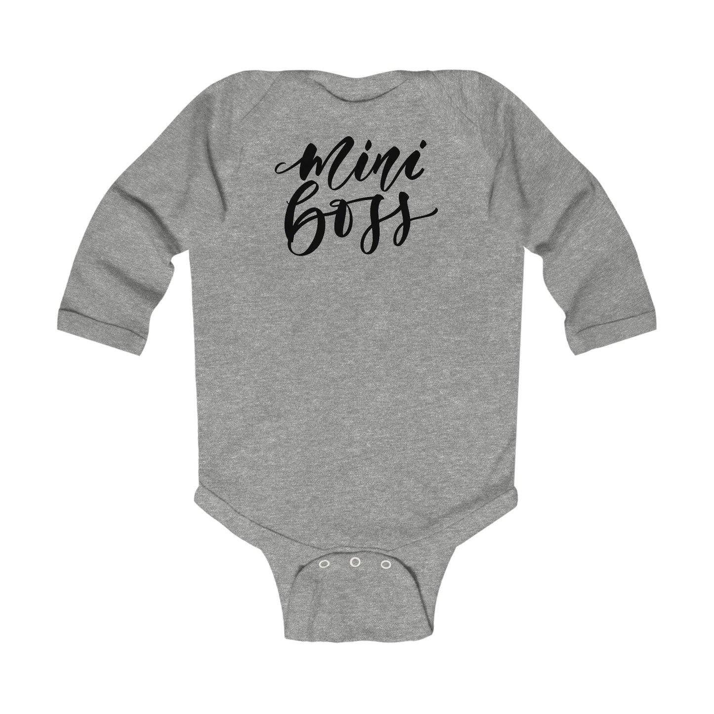 Infant Long Sleeve Bodysuit - Mini Boss Print