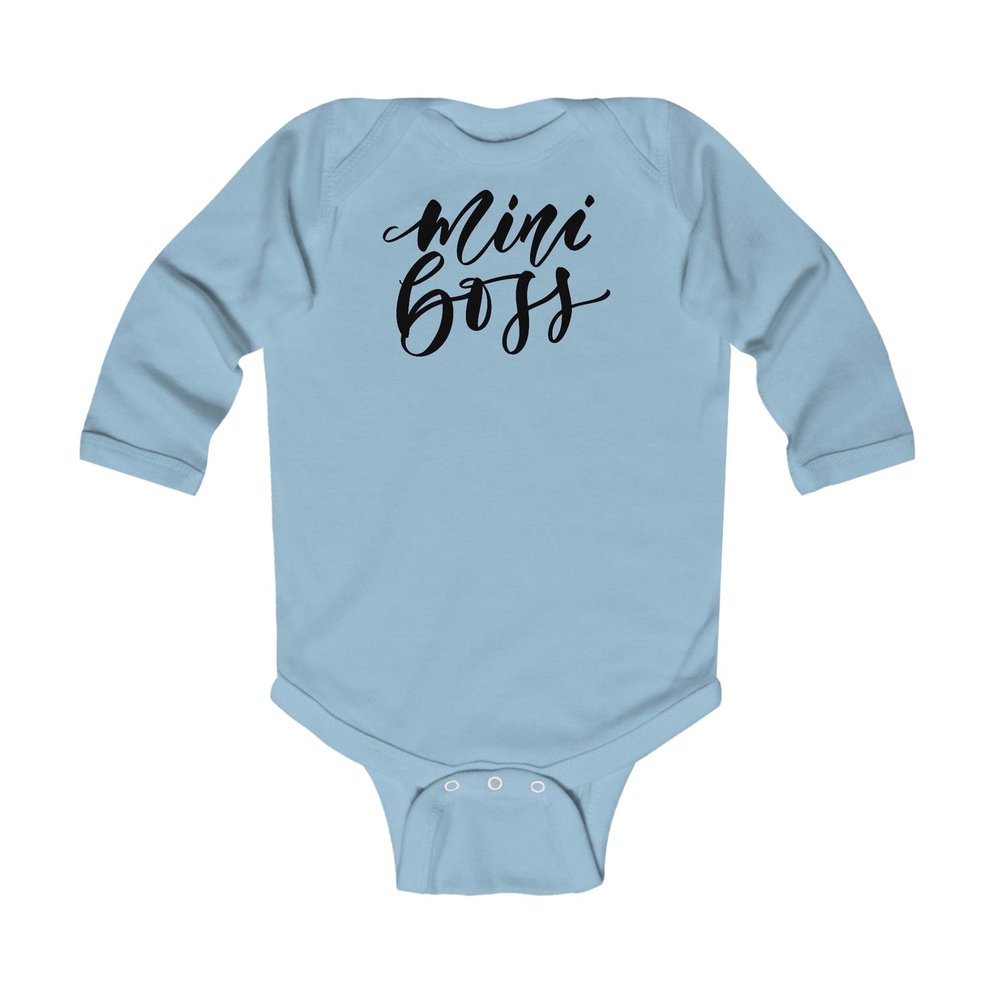 Infant Long Sleeve Bodysuit - Mini Boss Print