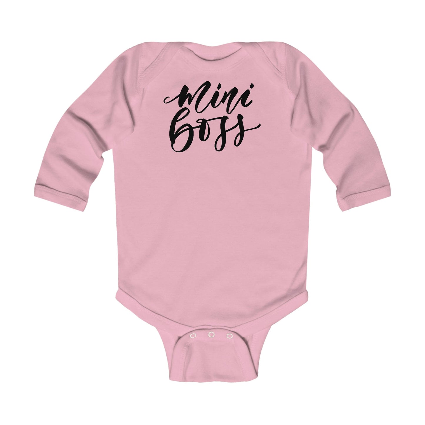 Infant Long Sleeve Bodysuit - Mini Boss Print
