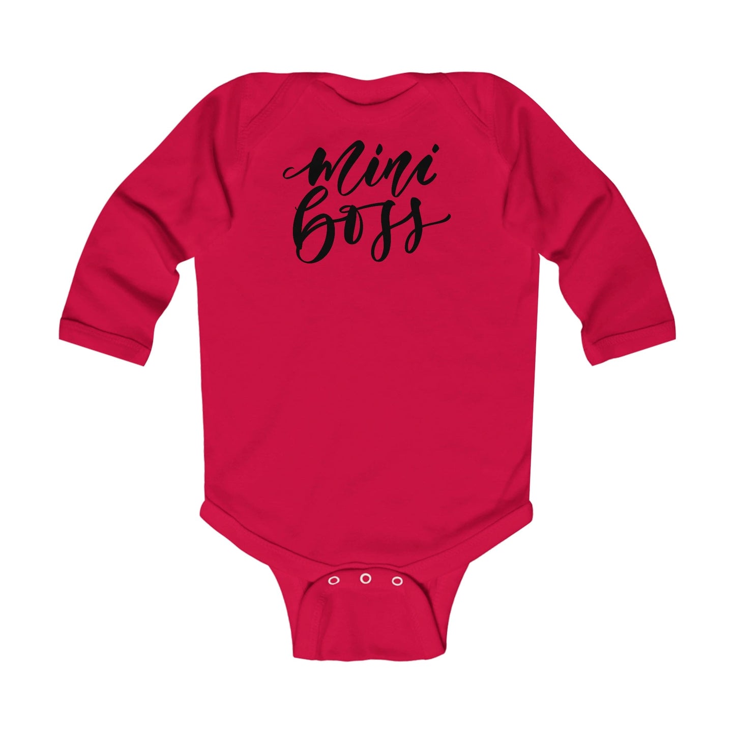 Infant Long Sleeve Bodysuit - Mini Boss Print