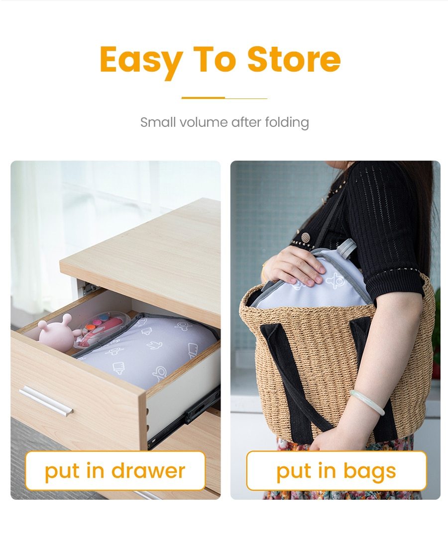 Baby Crib Hanging Storage Bag Portable Diaper Organizer Newborn