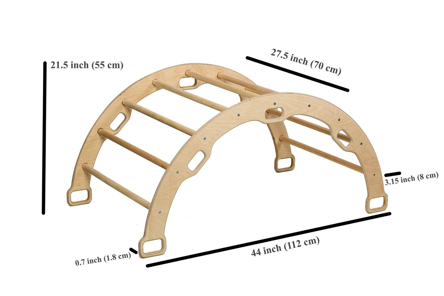 Climbing Arch with Rockwall Ramp and Star Pillow Set | Montessori Toys