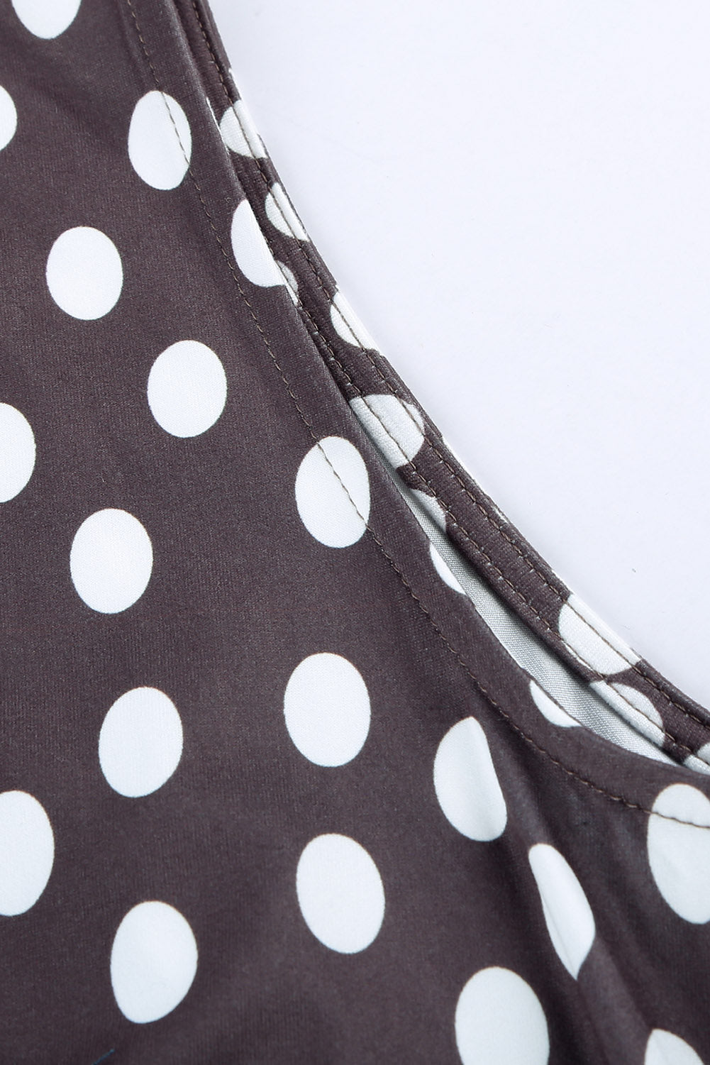 Gradient Polka Dot V Neck Sleeveless Day Dress