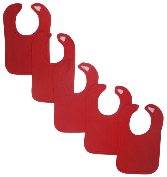 Red Baby Bibs (Pack of 5) - Buy Mom the Perfect Gift